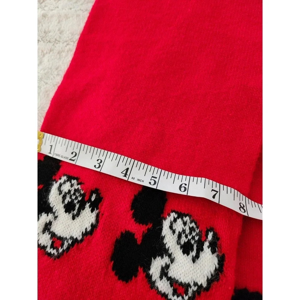 Vintage 80s Walt Disney Knit Scarf‎ Mickey Mouse Garon Mills Knit 100% Acrylic